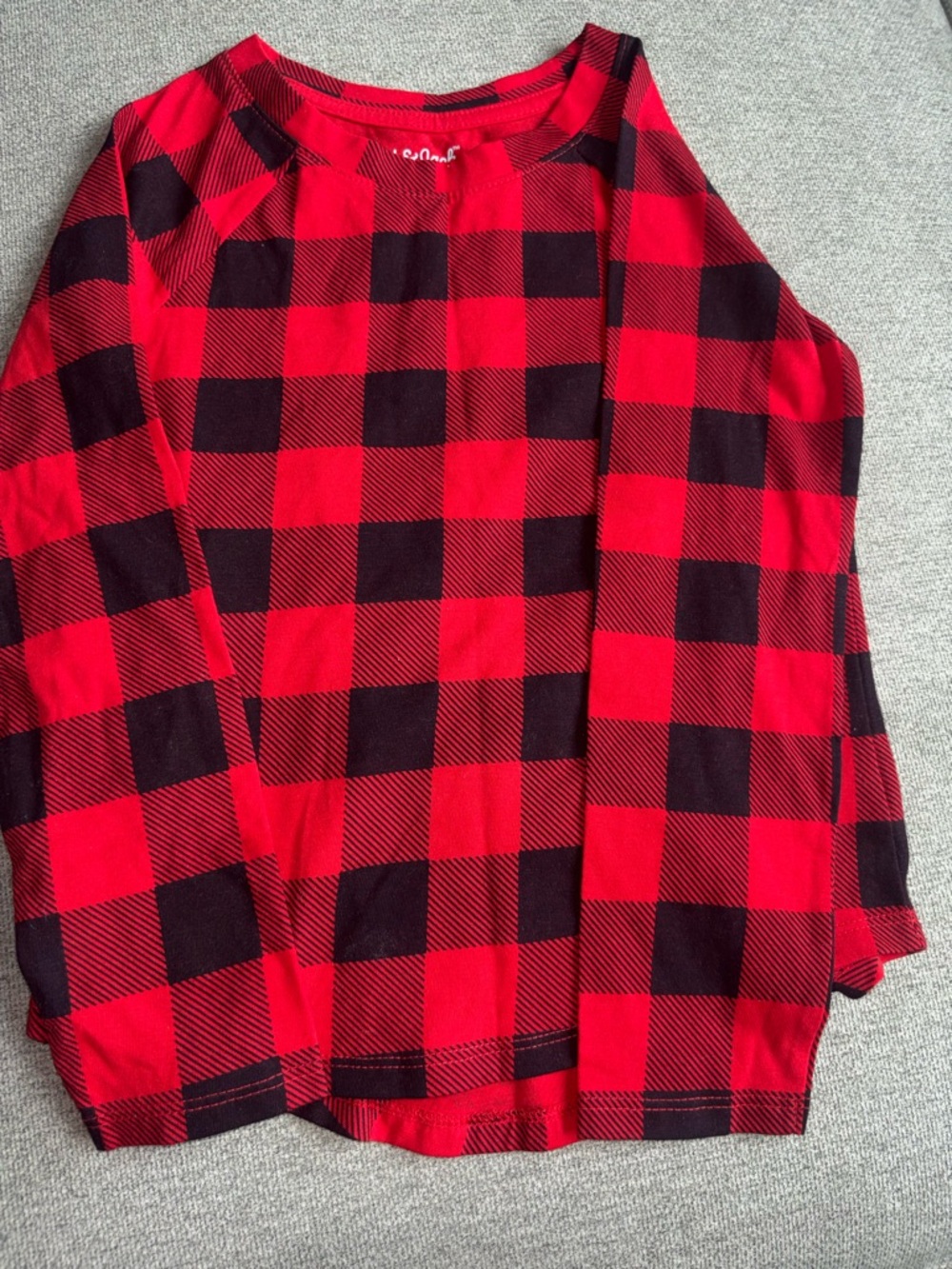 Red and Black Buffalo Plaid Long Sleeve Top